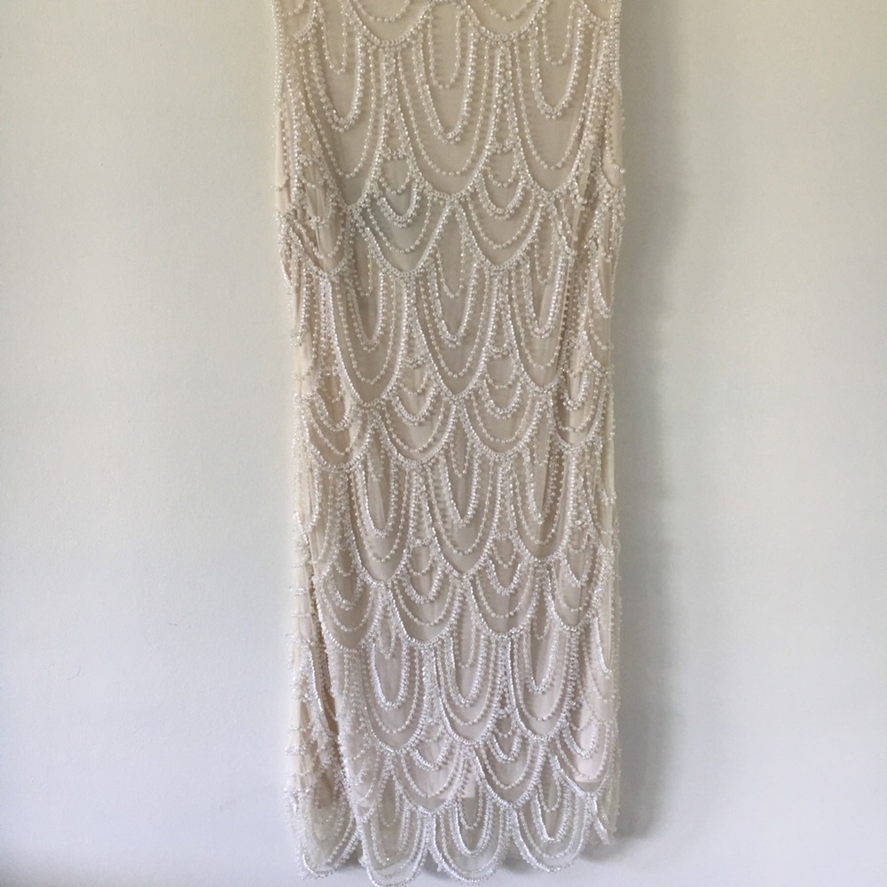 White beaded party dress